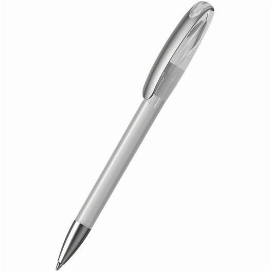 ein stift mit einem metallkörper und einer silberspitze Drehkugelschreiber Boa ice/transparent MMs (Bild 1)