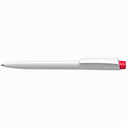 ein stift mit einer roten spitze auf einem weißen hintergrund Druckkugelschreiber Zeno high gloss (Bild 1)