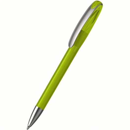 ein grüner stift mit silberner spitze Kugelschreiber Boa ice/transparent MMs (Bild 1)