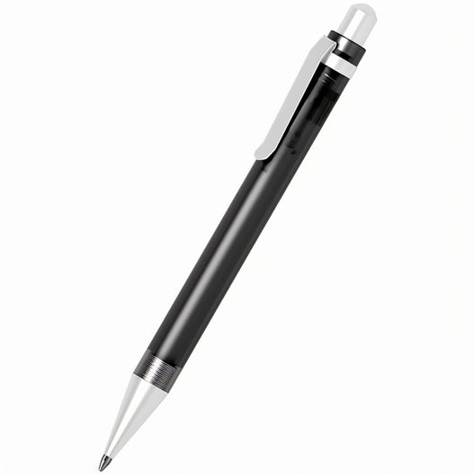 ein stift mit schwarzem körper und silberspitze Druckkugelschreiber Icy ice MMs (Bild 1)