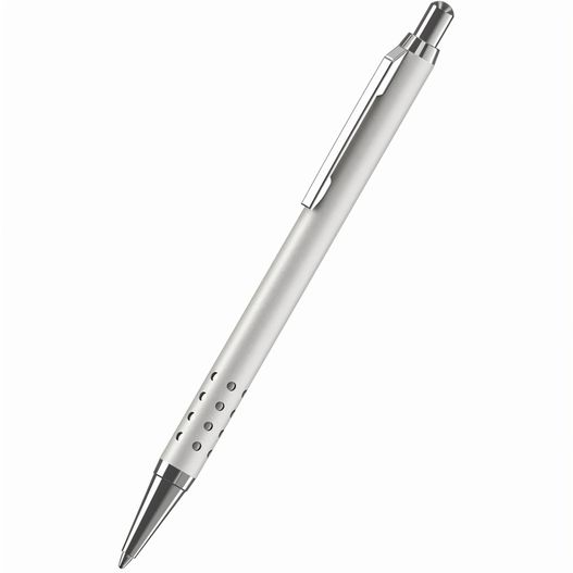 ein stift mit einem metallkörper und einem silberkörper Druckkugelschreiber Aura metal MMc (Bild 1)