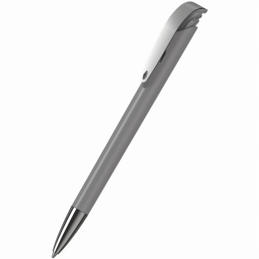 ein stift mit einer metallspitze auf einem weißen hintergrund Druckkugelschreiber Jona high gloss MMn (Bild 1)