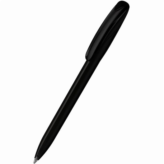 ein stift mit einem schwarzen körper und einer schwarzen spitze Drehkugelschreiber Boa transparent (Bild 1)