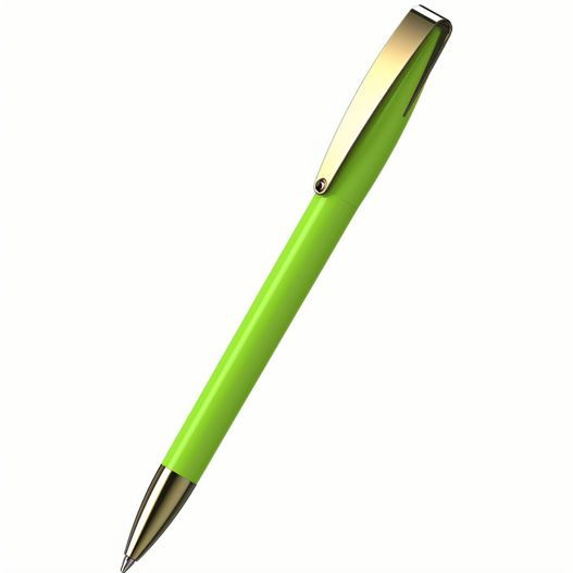 ein grüner stift mit goldspitze Drehkugelschreiber Cobra high gloss MMg (Bild 1)