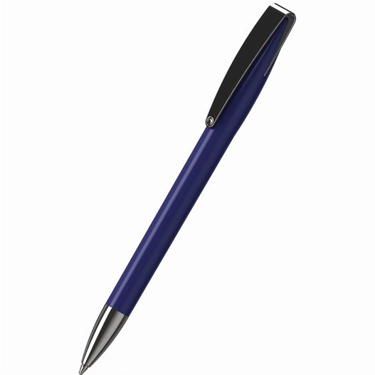 ein stift mit einer schwarzen spitze und einem blauen körper Drehkugelschreiber Cobra high gloss MMn (Bild 1)