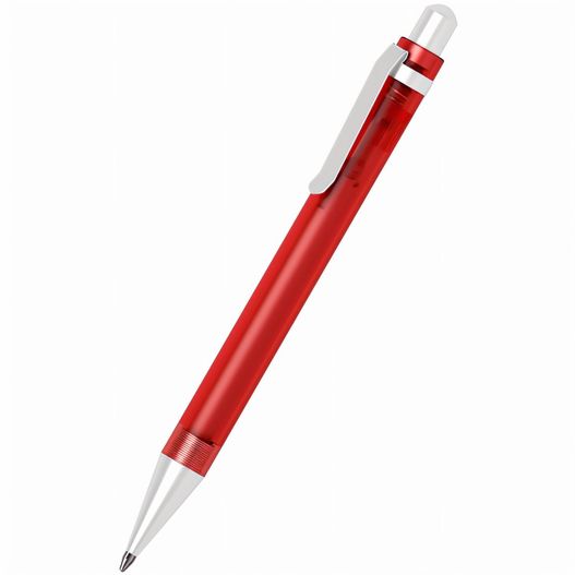 ein roter stift mit einer weißen spitze und einer silbernen spitze Kugelschreiber Icy ice MMs (Bild 1)