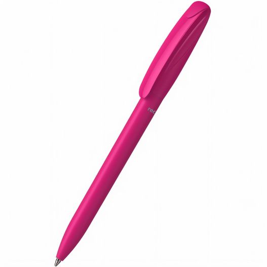 ein rosa stift mit einer schwarzen spitze Drehkugelschreiber Boa matt recycling (Bild 1)
