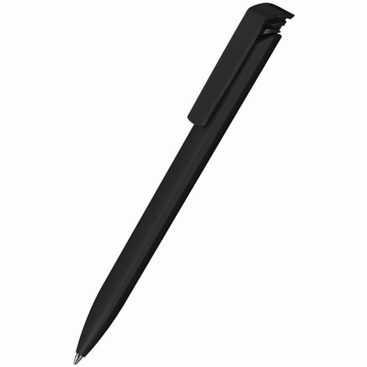 ein stift mit einem schwarzen körper und einer schwarzen spitze Kugelschreiber Trias softtouch/high gloss (Bild 1)