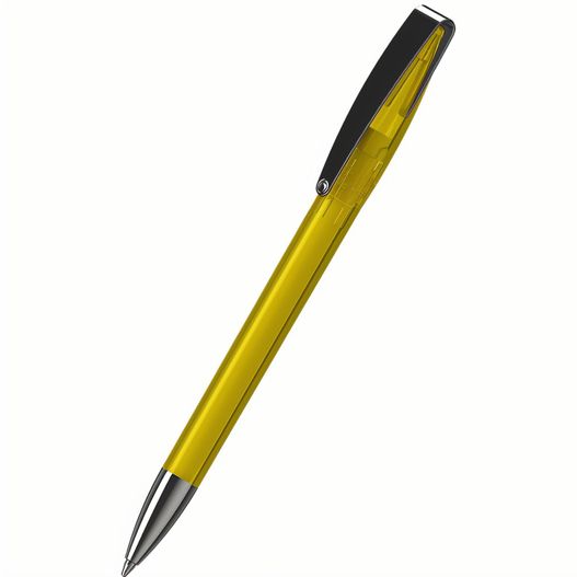 gelber stift mit schwarzer spitze Drehkugelschreiber Cobra transparent MMn (Bild 1)