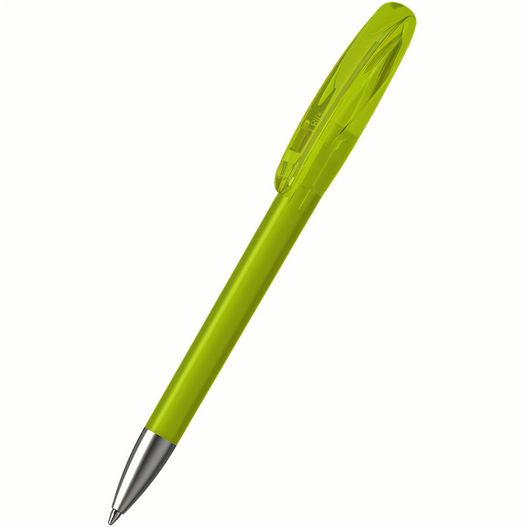 ein grüner stift mit silberner spitze Drehkugelschreiber Boa ice/transparent Ms (Bild 1)