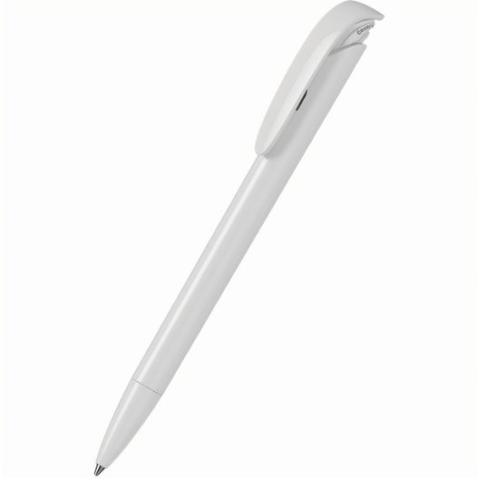 ein stift mit weißem körper und schwarzer spitze Kugelschreiber Jona high gloss (Bild 1)