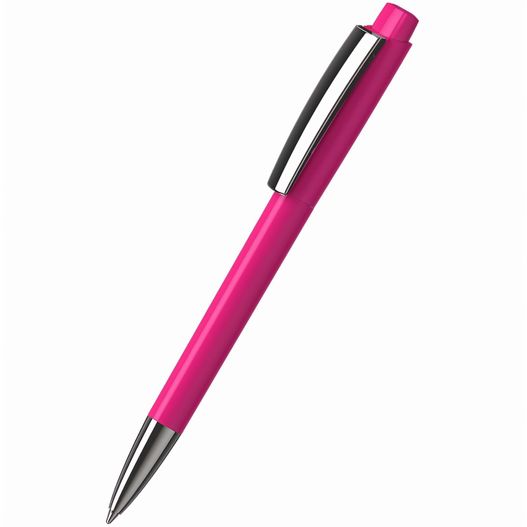 ein rosa stift mit einer schwarzen spitze Druckkugelschreiber Zeno high gloss MMn (Bild 1)