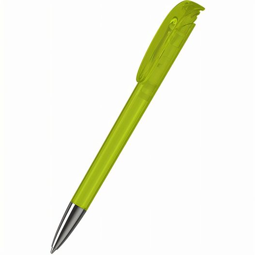 ein grüner stift mit einer metallspitze Druckkugelschreiber Jona transparent Mn (Bild 1)