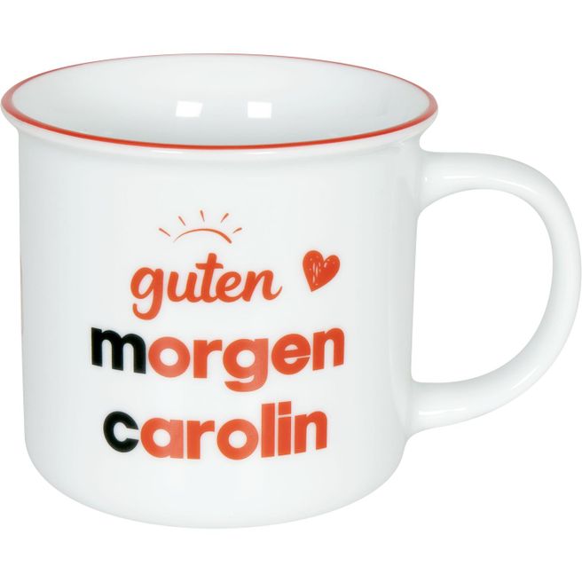 KÖNITZ Porzellanbecher in der Retro-Emaille-Form (Inhalt: 380ml)