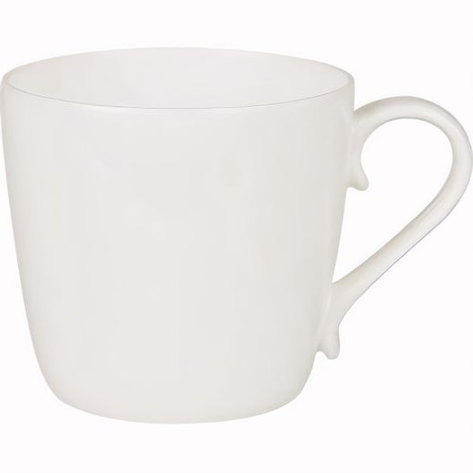 eine weiße kaffeetasse mit einem griff KÖNITZ Moderner Bone China Becher (Inhalt: 450 ml) (Bild 1)