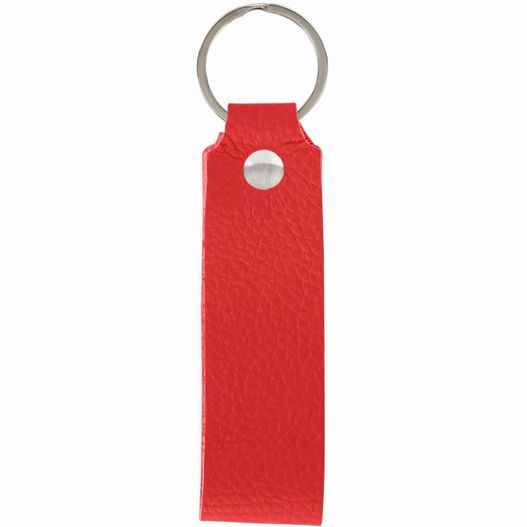 eine rote schlüsselkette mit einem metallring Schlüsselanhänger (Bild 1)