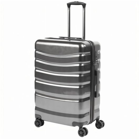 silberkoffer mit rädern auf weißem hintergrund Trolley 66 cm (Bild 1)