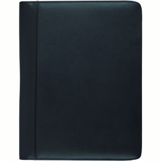 ein schwarzer ordner mit reißverschluss vorne Schreibmappe A4 mit RV (Bild 1)