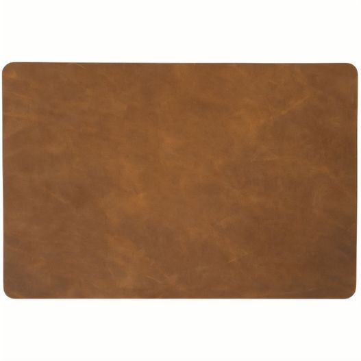 ein braunes leder tischset auf weißem hintergrund Schreibunterlage (Bild 1)