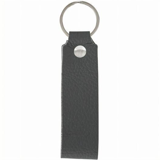eine schwarze leder schlüsselanhänger mit einem metallring Schlüsselanhänger (Bild 1)