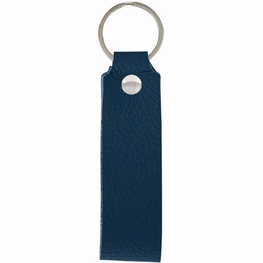 eine blaue leder schlüsselanhänger mit einem metallring Schlüsselanhänger (Bild 1)