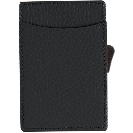 ein schwarzer kartenkoffer mit kleinem reißverschluss C-Secure RFID Kartenhalter (Bild 1)