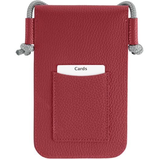 ein rotes lederetui mit metallclip Umhängetasche (Bild 1)