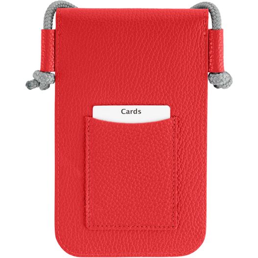 ein rotes handygehäuse mit einem metallhalter Umhängetasche (Bild 1)