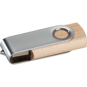 USB Stick Twist aus hellem Holz 8GB