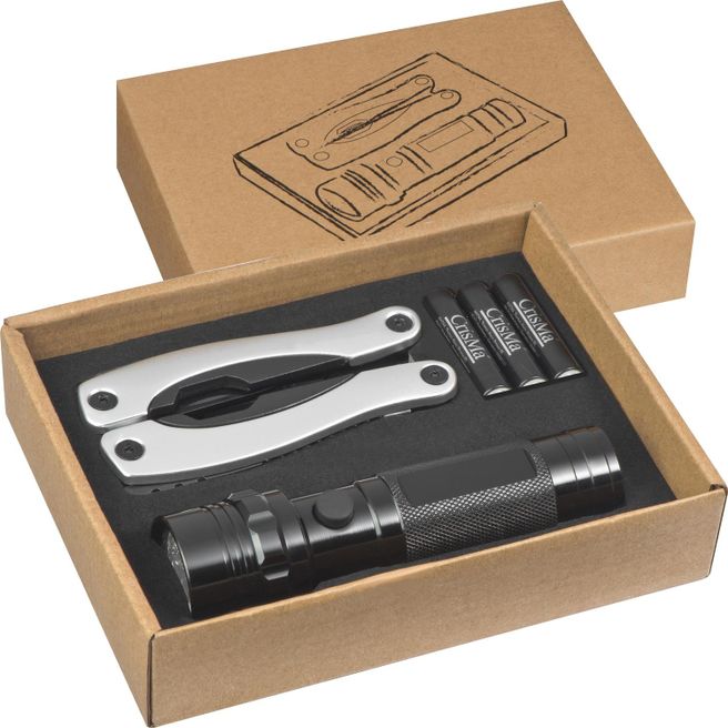 Produktabbildung Set aus Taschenlampe und Multitool Set aus Taschenlampe und Multitool