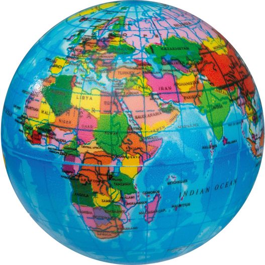 Produktabbildung Anti Stressball in Weltkugeloptik Anti Stressball in Weltkugeloptik (Bild 1)