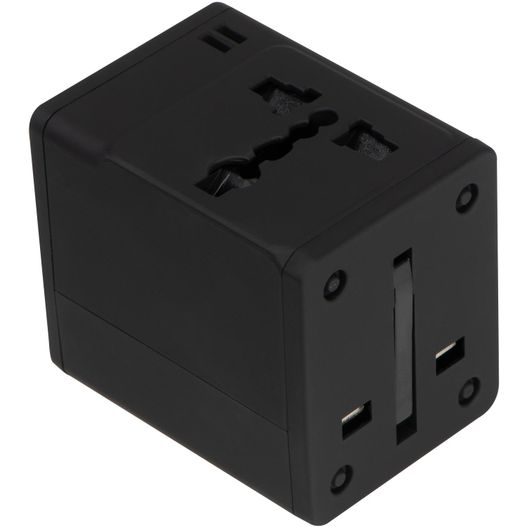 Gummierter Reiseadapter in einem Etui (Bild 1)