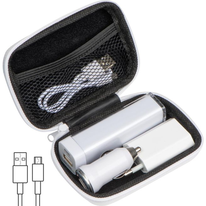 Produktabbildung Travel Set Powerbank, EU-Stecker und USB Ladegerät Travel Set Powerbank, EU-Stecker und USB Ladegerät