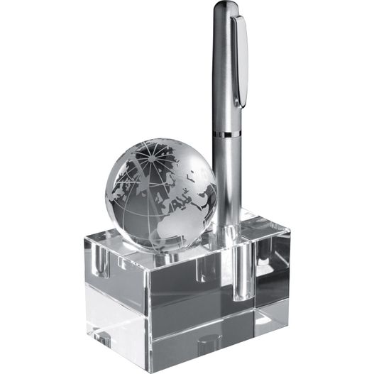 Produktabbildung Stiftehalter aus Glas mit abnehmbarer Weltkugel Stiftehalter aus Glas mit abnehmbarer Weltkugel (Bild 1)
