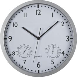 Wanduhr mit Hygro - und Thermometer