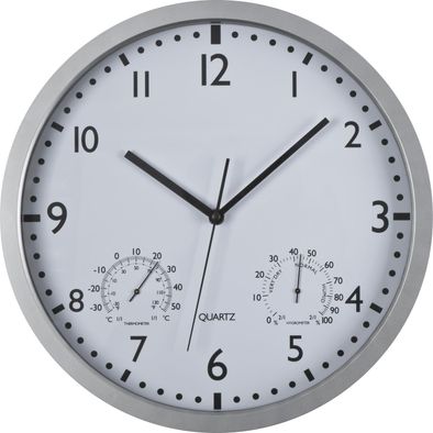 Wanduhr mit Hygro - und Thermometer