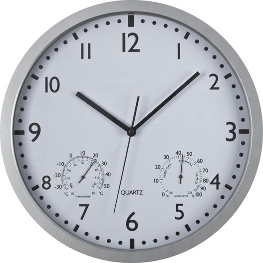 Wanduhr mit Hygro - und Thermometer (Bild 1)