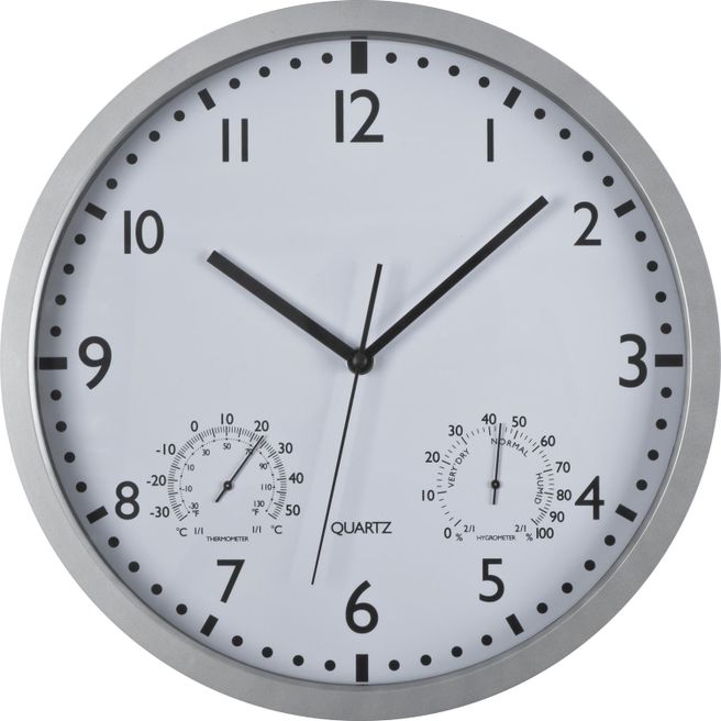 Produktabbildung Wanduhr mit Hygro - und Thermometer Wanduhr mit Hygro - und Thermometer