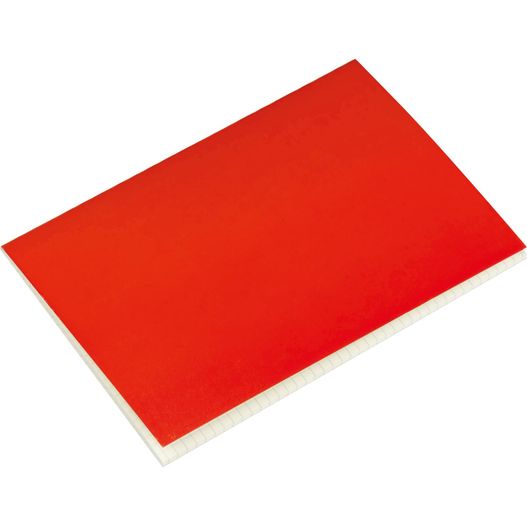 ein rotes blatt papier auf weißem hintergrund A5 Notizbuch mit karierten Blättern (Bild 1)