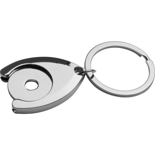 Produktabbildung Metall Schlüsselanhänger mit Einkaufschip Metall Schlüsselanhänger mit Einkaufschip (Bild 1)