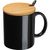 Keramiktasse mit Löffel und Bambusdeckel (Bild 1)