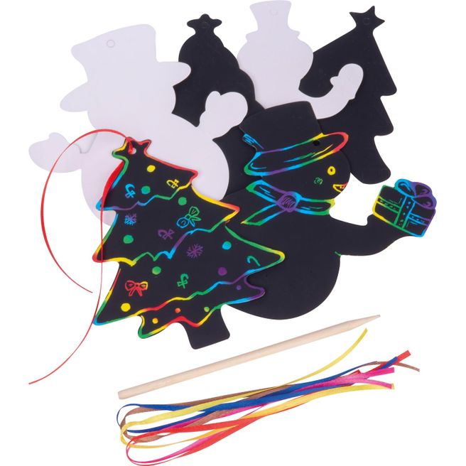 Produktabbildung Kratzpapier Ornamente Set zum Aufhängen Kratzpapier Ornamente Set zum Aufhängen
