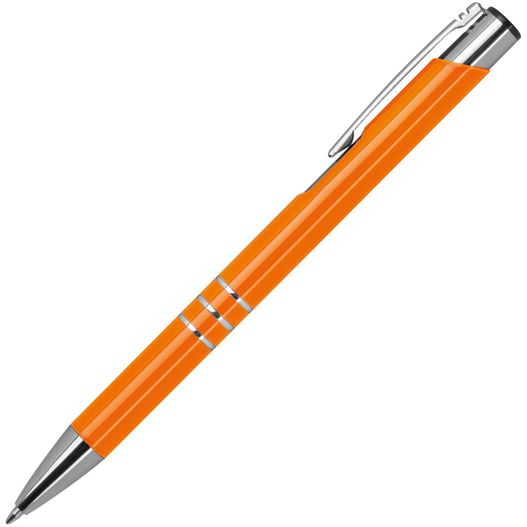 ein stift mit metallspitze und orangen körper Metall Kugelschreiber lackiert (Bild 1)