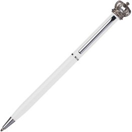 Kugelschreiber aus Metall mit Krone