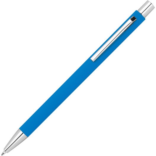 ein blauer stift mit einer silbernen spitze Kugelschreiber schlank (Bild 1)