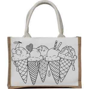 Jute Baumwolltasche zum Ausmalen