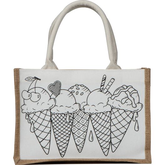 Jute Baumwolltasche zum Ausmalen (Bild 1)
