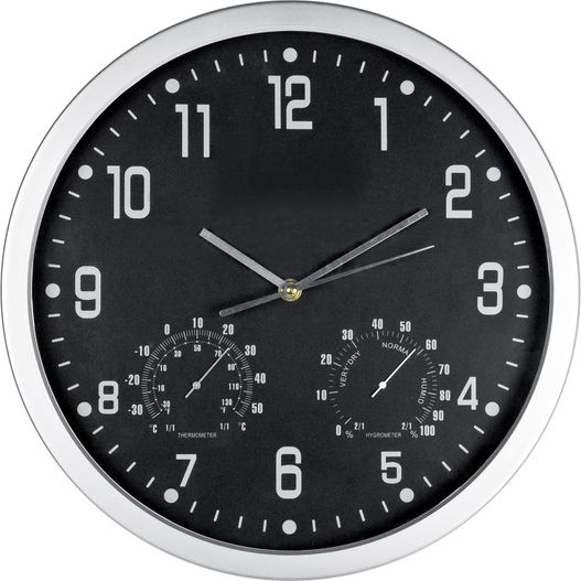 Wanduhr mit Hygro - und Thermometer (Bild 1)