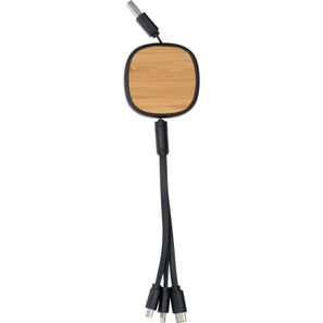 Ausziehbares Ladekabel mit Bambusverziehrung