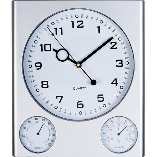 Produktabbildung Wanduhr mit Hygrometer und Thermometer Wanduhr mit Hygrometer und Thermometer (Bild 1)